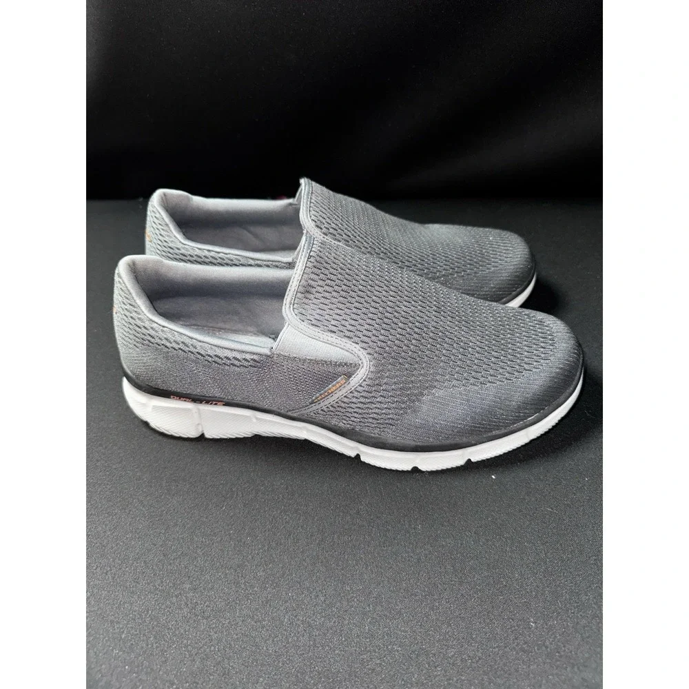 Skechers Equalizer Dual Lite Slip On Shoes Gray Memory Foam Men's Size 11.5